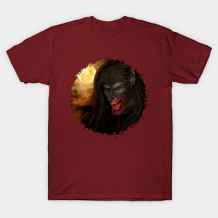 Werewolf Autumn Moon T-Shirt